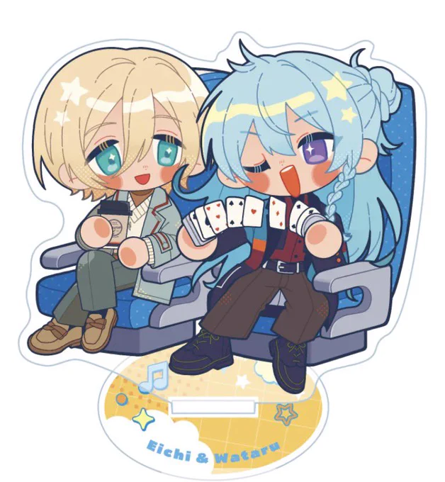 ほんとこの板いつみてもかわいいしお互いに夢中だし座り方の差も愛おしいし渉は旅の間中ずっとこうやって楽しませてくれるんでしょ(英智を)最高か〜?