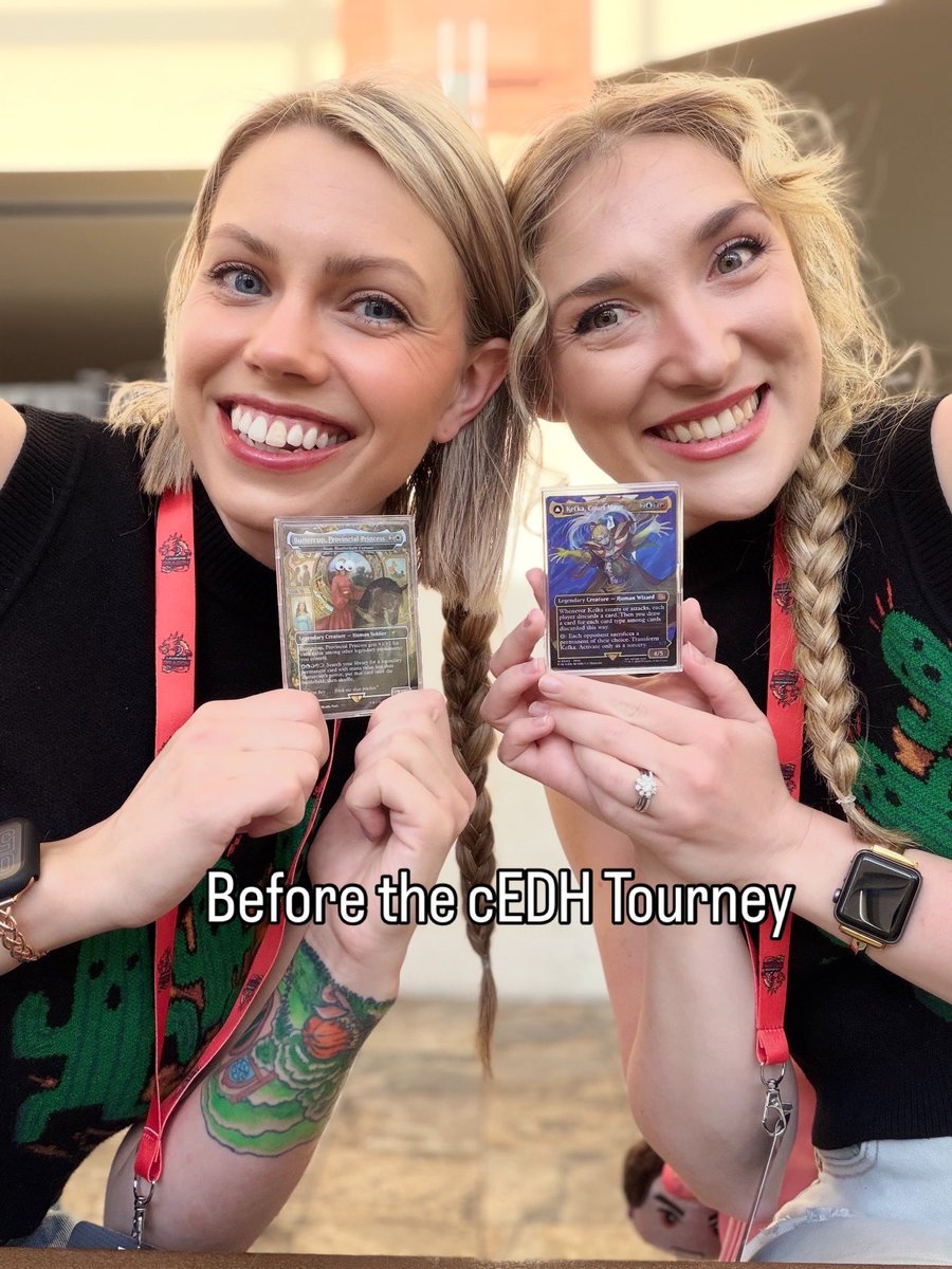 itsannamargaret's tweet photo. Before and after the cEDH tournament https://t.co/LR6sXzamVh