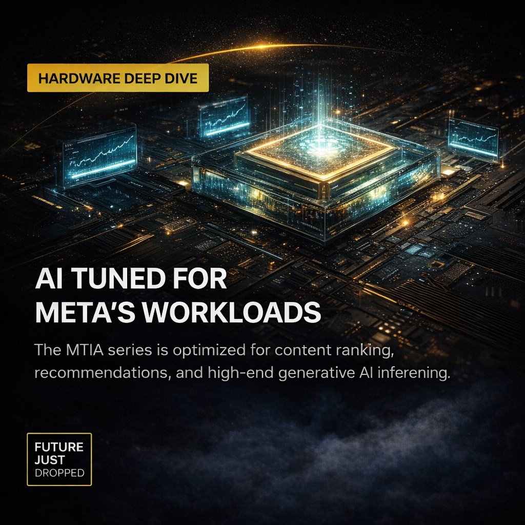 nd99andy1's tweet photo. The new MTIA 300–500 family is designed specifically for Meta’s real workloads—ranking your feed, powering recommendations, and serving heavier generative models at scale. https://t.co/kMtA0sQXSw