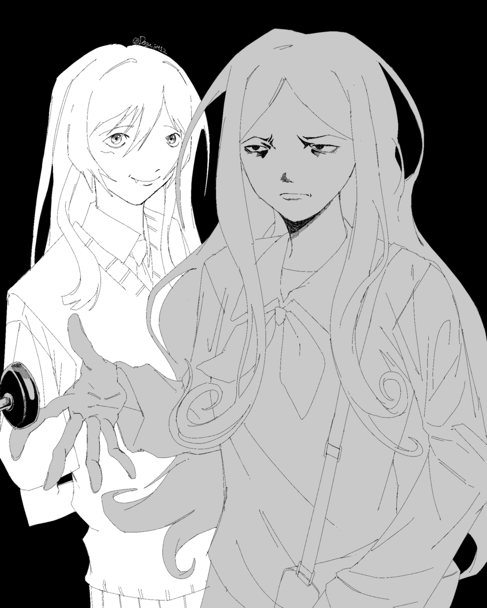 Soyo and the pink thing that wont leave her alone
#ansy #mygo