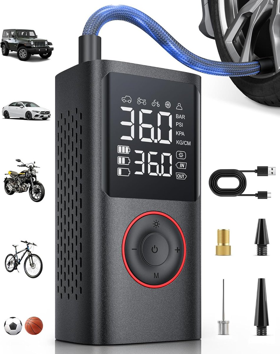 FlyGuyOffers's tweet photo. 🚗 Car Essential Deal

Portable Tire Inflator  
150 PSI Air Compressor with digital gauge

Bike • car • motorcycle • balls

$9.99 with coupon - 6LL8ZWVM
https://t.co/0bDGPTYKlY https://t.co/Nva5B1LjHr