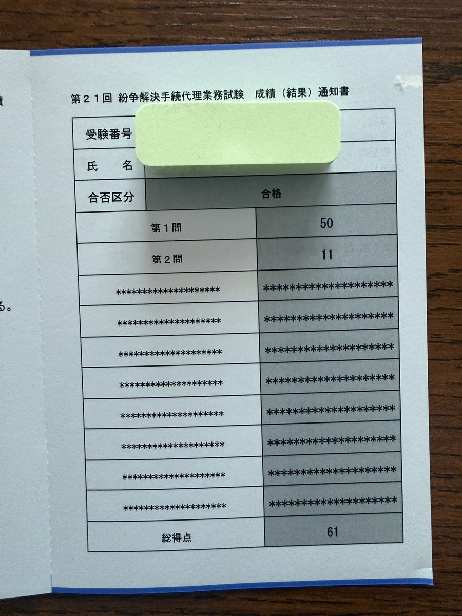 chan6adan's tweet photo. 特定の成績を受け取った。第1問やらかしてて第2問で持ち堪えてたのかと思っていたけど、全然第2問のほうがギリギリだった。笑 https://t.co/PoTG0tHfvn