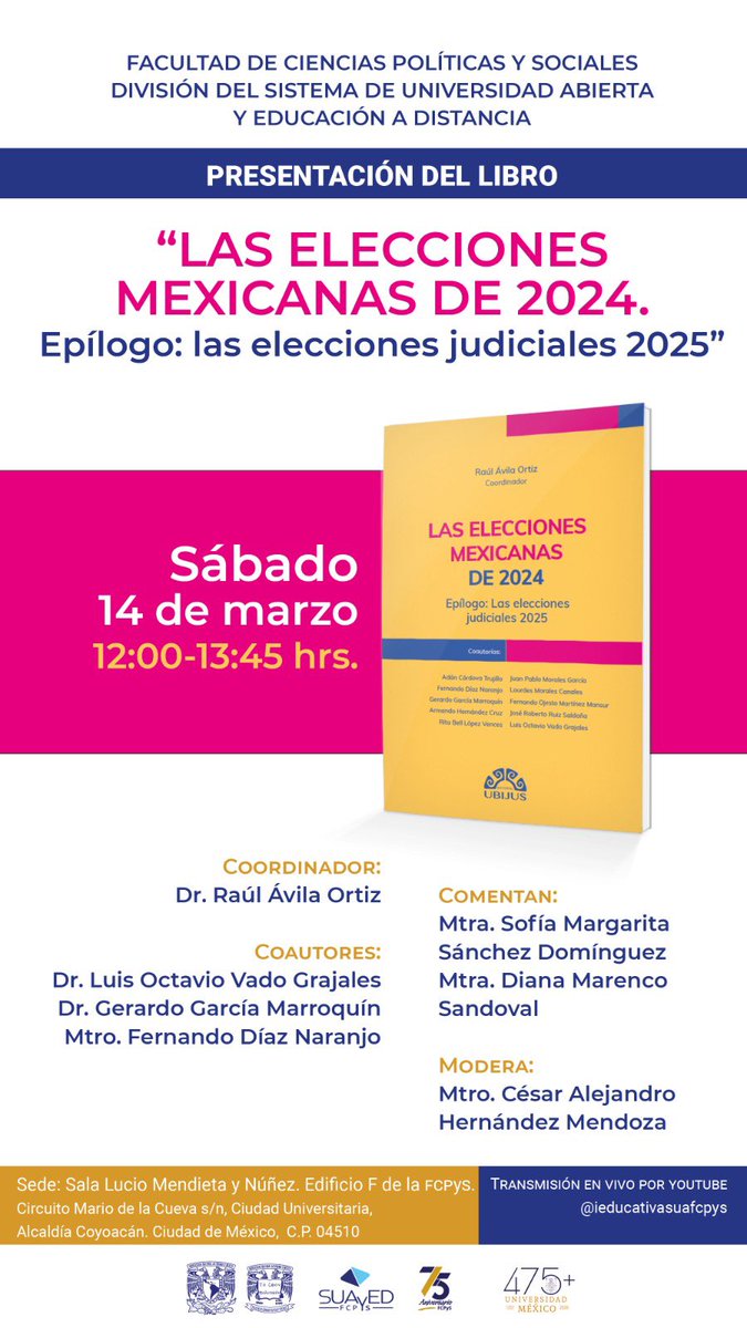 lovadograjales's tweet photo. Hoy prestamos este libro acerca de las #elecciones de 2024 (con un trabajo final sobre las elecciones judiciales de 2025). Si te interesa leer un texto multidisciplinario, que ilustra en lugar de pontificar, sin duda es una buena opción @dijuris https://t.co/ZixEMSi9dy