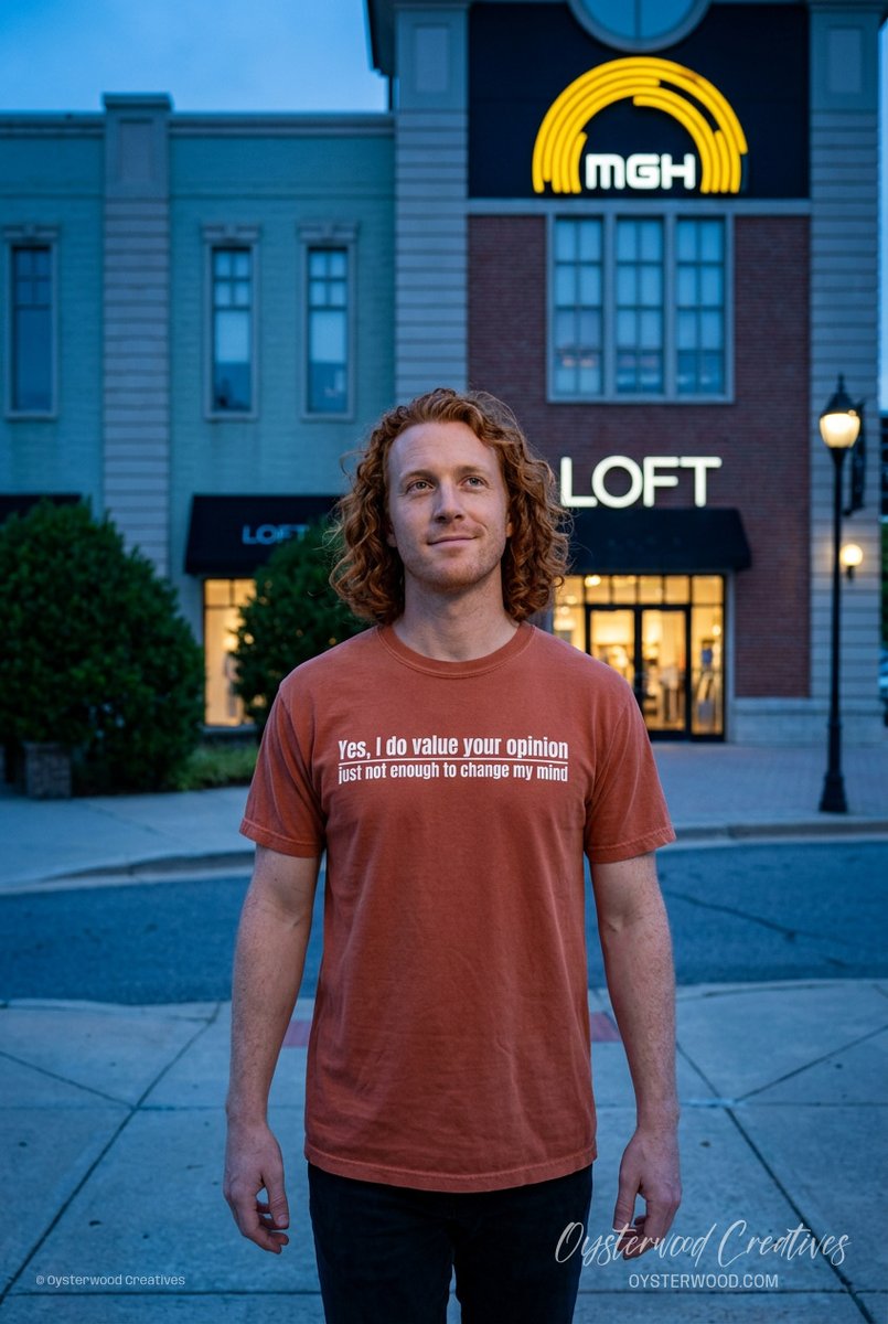 Oysterwood_'s tweet image. LOFT at Blue Hour, because subtle sarcasm hits harder.
Hand-printed in York, PA: “Yes, I do value your opinion” …then the line.
#SarcasticTees #HandPrinted #OysterwoodCreatives

Shop here: oysterwood.com/product/yes-i-…