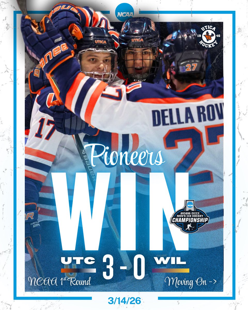 SEE U NEXT SATURDAY‼️‼️

The Pioneers punch their ticket to the NCAA Quarterfinal thanks to an avalanche of second period goals, scoring three goals in three minutes to secure the win!

See you at 7:00 next Saturday! 

#FearTheMoose #GoPioneers #UCHC #D3HKY