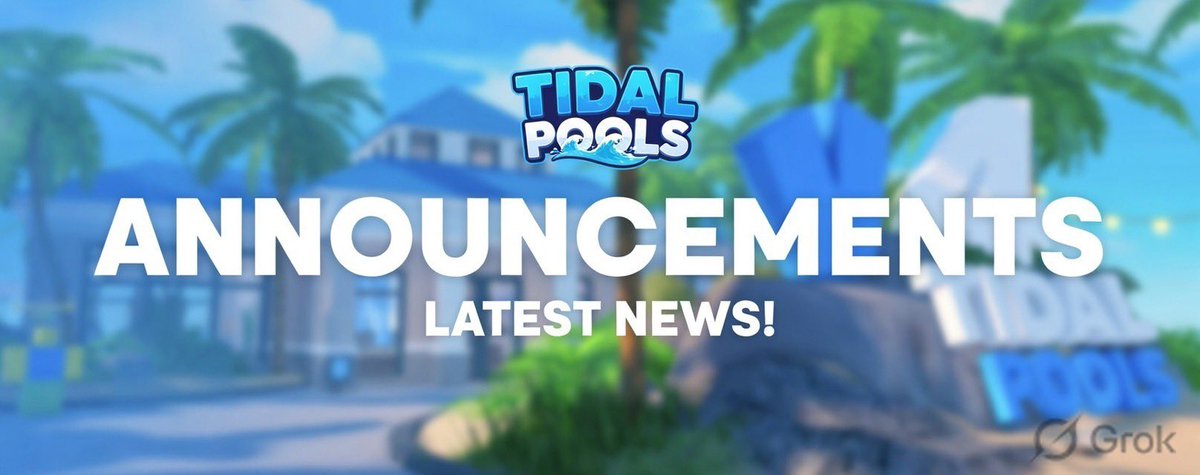 TidalPoolsRblx's tweet photo. 🌊 BIG UPDATE COMING TO TIDAL POOLS 🌊

New massive map
New commands
New secrets

Dropping before Easter 👀

Maybe a certain YouTuber might come check it out, Will you join us to check it out and meet everyone’s favourite YouTuber?

Game Link: https://t.co/ZCeQqifvmh https://t.co/AOke7p99tn