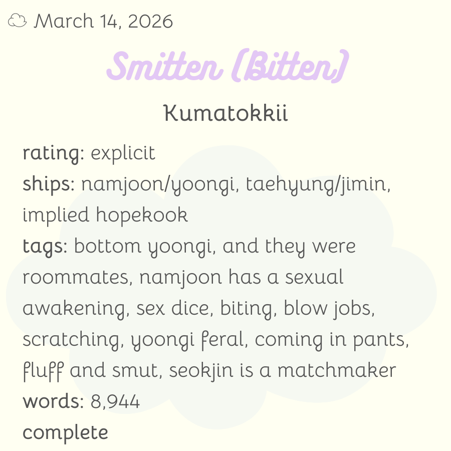 bedtime bangtan fic club tweet media