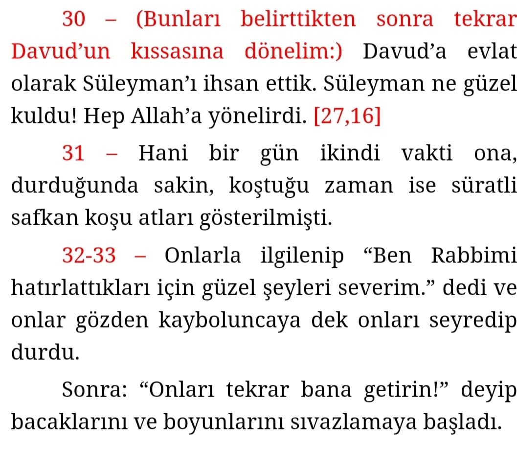 Alakası olmayan bir yazı. Sad süresi 31 . Ayet yazdığınız gibi değil. Biraz araştırın