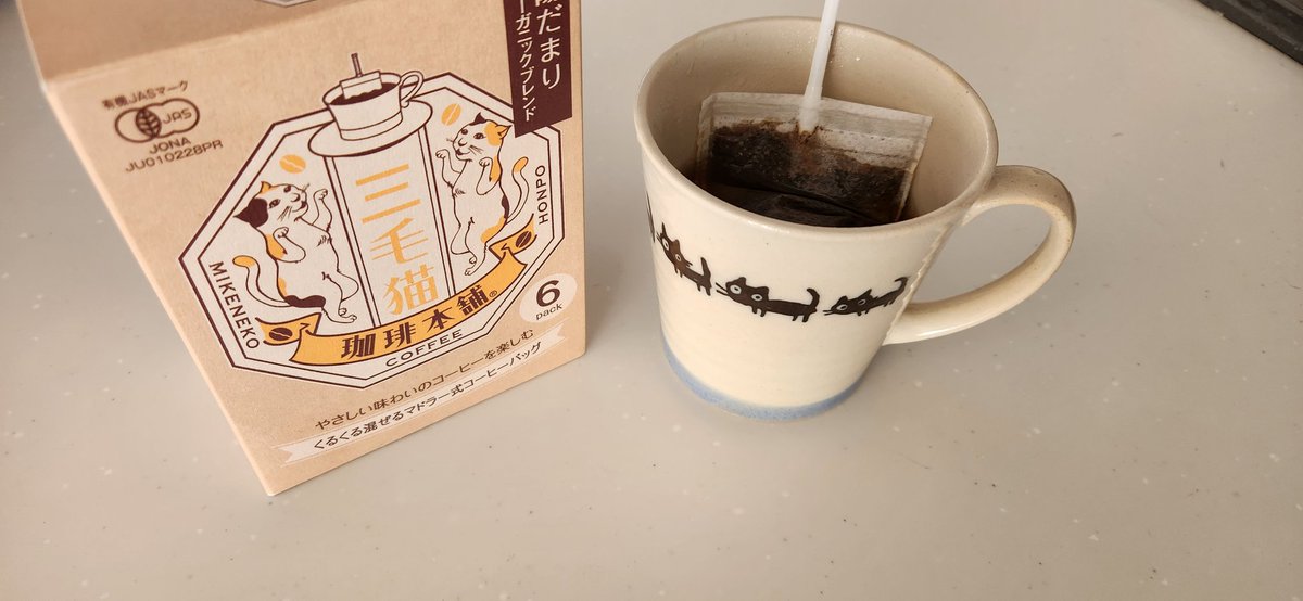 Drive_DQ10's tweet photo. おは伊予🌞🍊

三毛猫珈琲☕️！
可愛い♥️🐱

そして本日も仕事です💦石鎚神社⛩️いつかお参りしたい！ https://t.co/caTarKR4RY