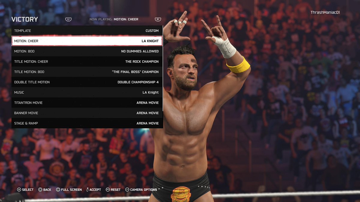 WolfpacSets_'s tweet image. Updated Heel &amp;amp; Championship Victory Motions: 
LA Knight 

Alternate Face Championship Motion: 
Stone Cold Steve Austin