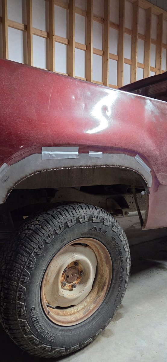 Making a new fender lip to replace the rust hole