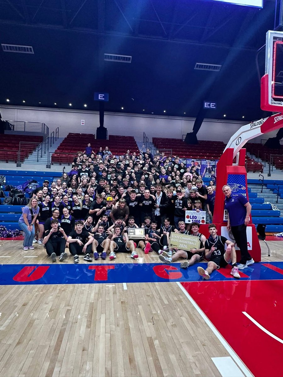 Baldwin – 4A Boys State Champions.

Baldwin captured the first boys basketball state championship in school history with a 66-60 victory over previously undefeated Rock Creek at the 4A state tournament in Hutchinson.

After battling through early-season injuries, the Bulldogs