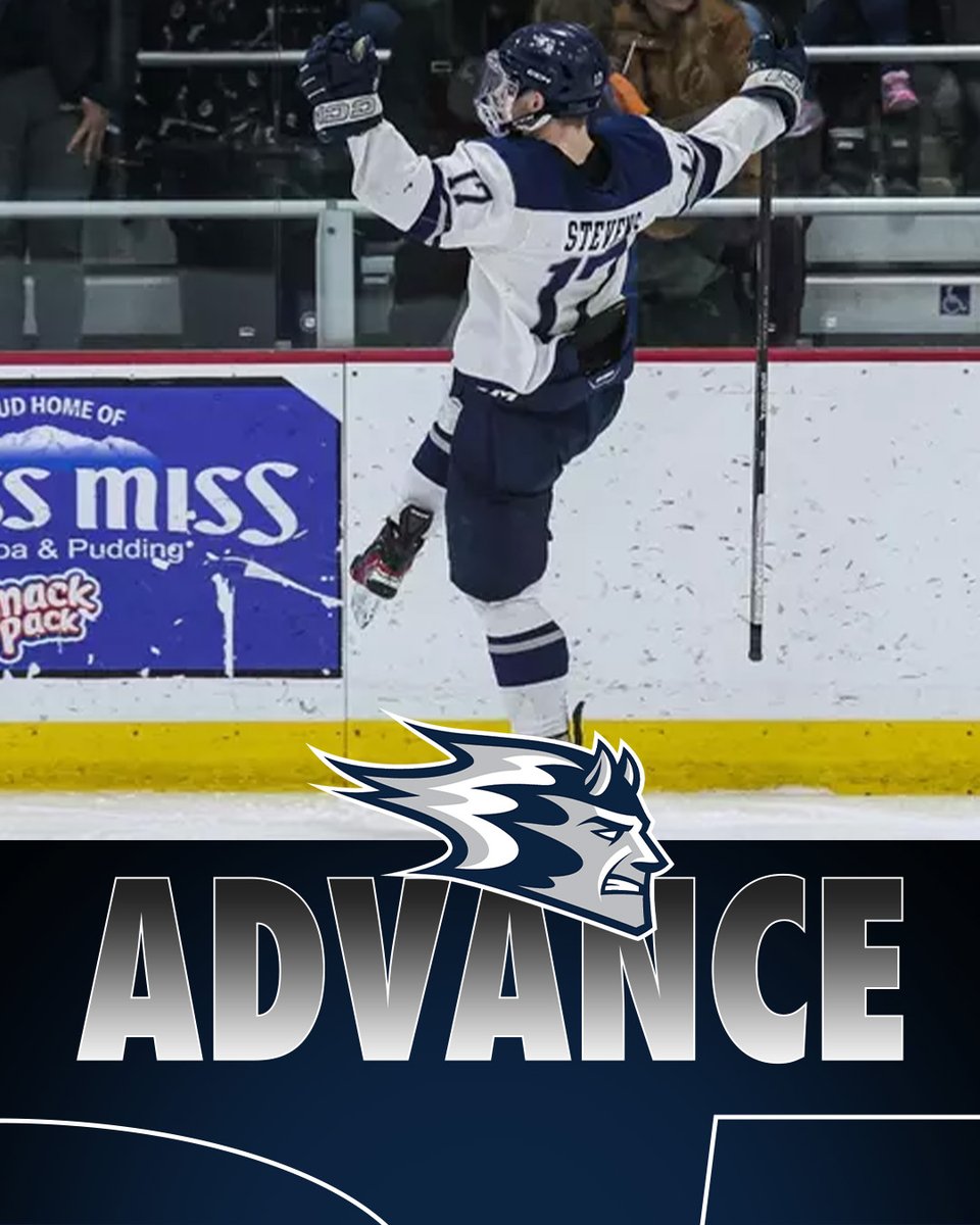wiacsports's tweet photo. #WIACHKY | @stoutbluedevils advance in the Men's Ice Hockey NCAA Division III Championship!

#ExcellenceInAction
#d3hky https://t.co/dbK6MYv8xW