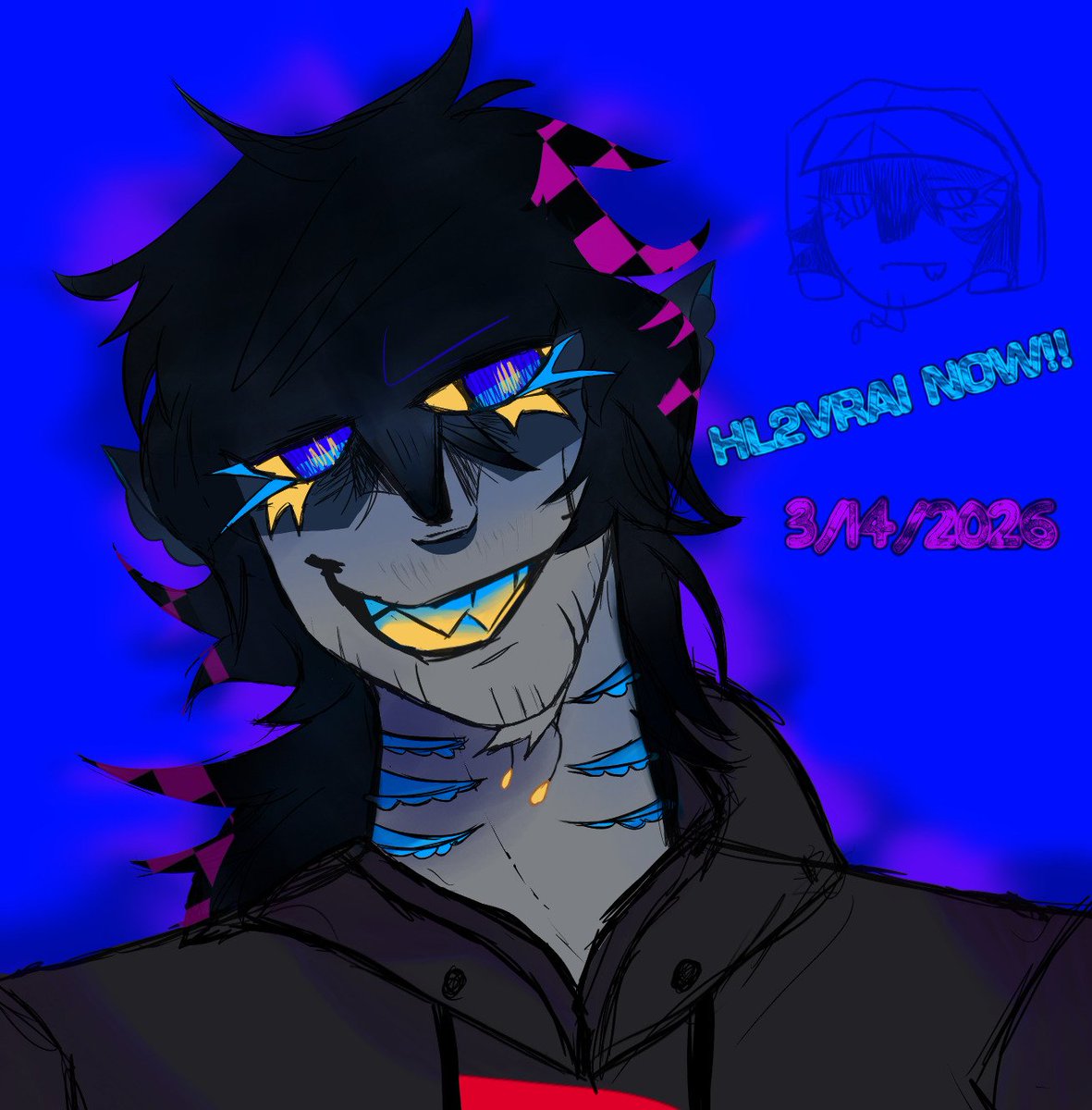 solrrx's tweet photo. he is Blue for an AMAZING REASON. #hlvrai #hl2vrai #benrey #benry #fanart https://t.co/yB18MN0BxT
