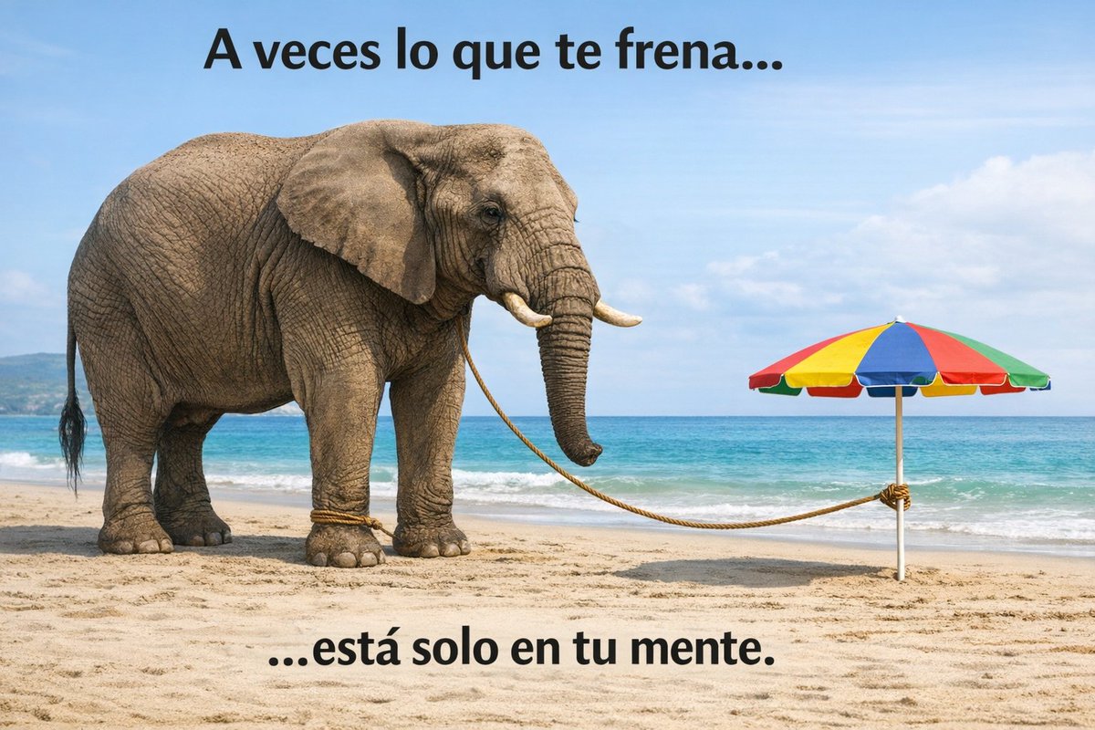 Atrévete a soltar el nudo… porque tu destino no está atado a una sombrilla.