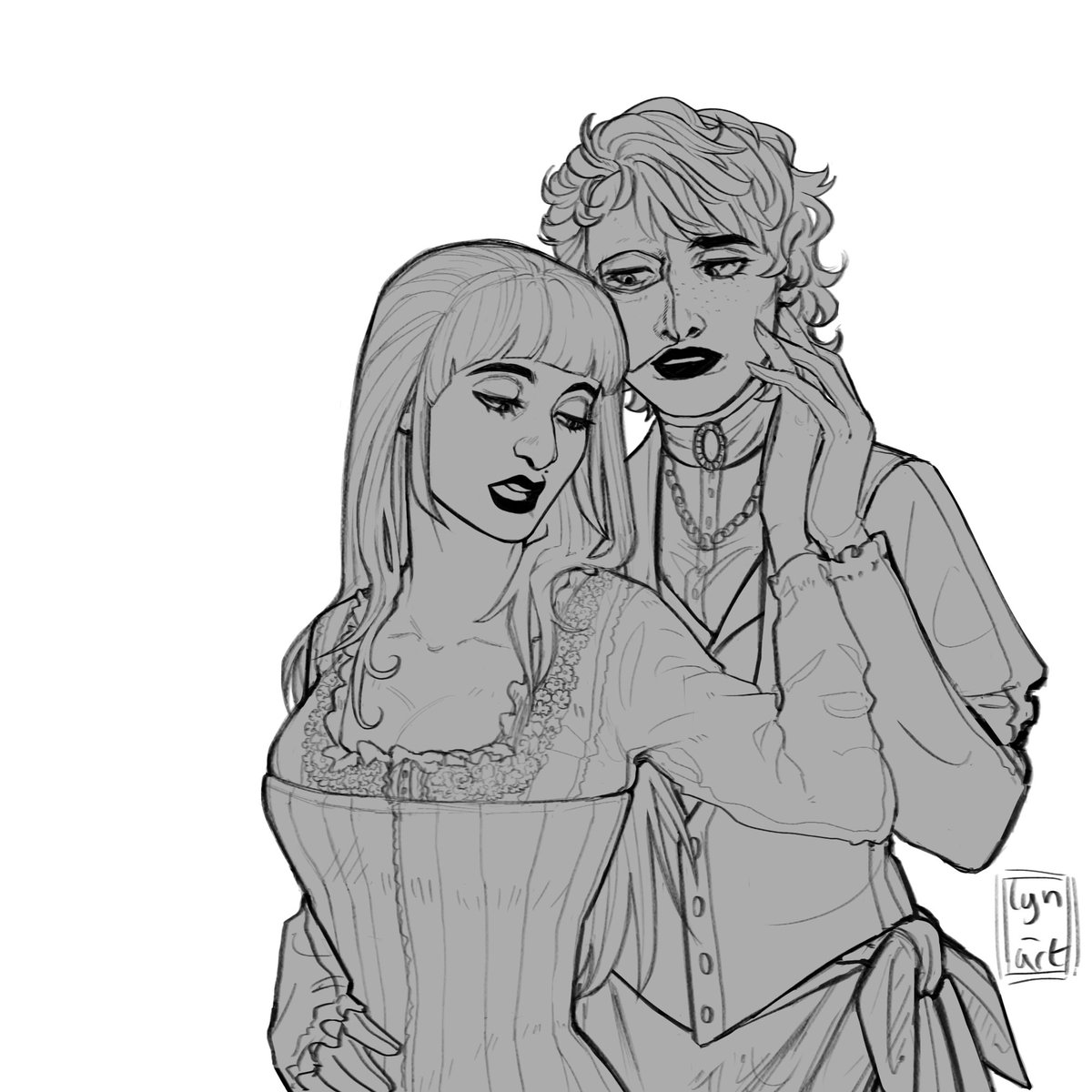 lyn_art_'s tweet image. Wip #lesbyler (I think it’s my first own variant omg yippee) I was going to finish it but it’s already 3:17am and I’m sleepy so I’ll finish it later lol