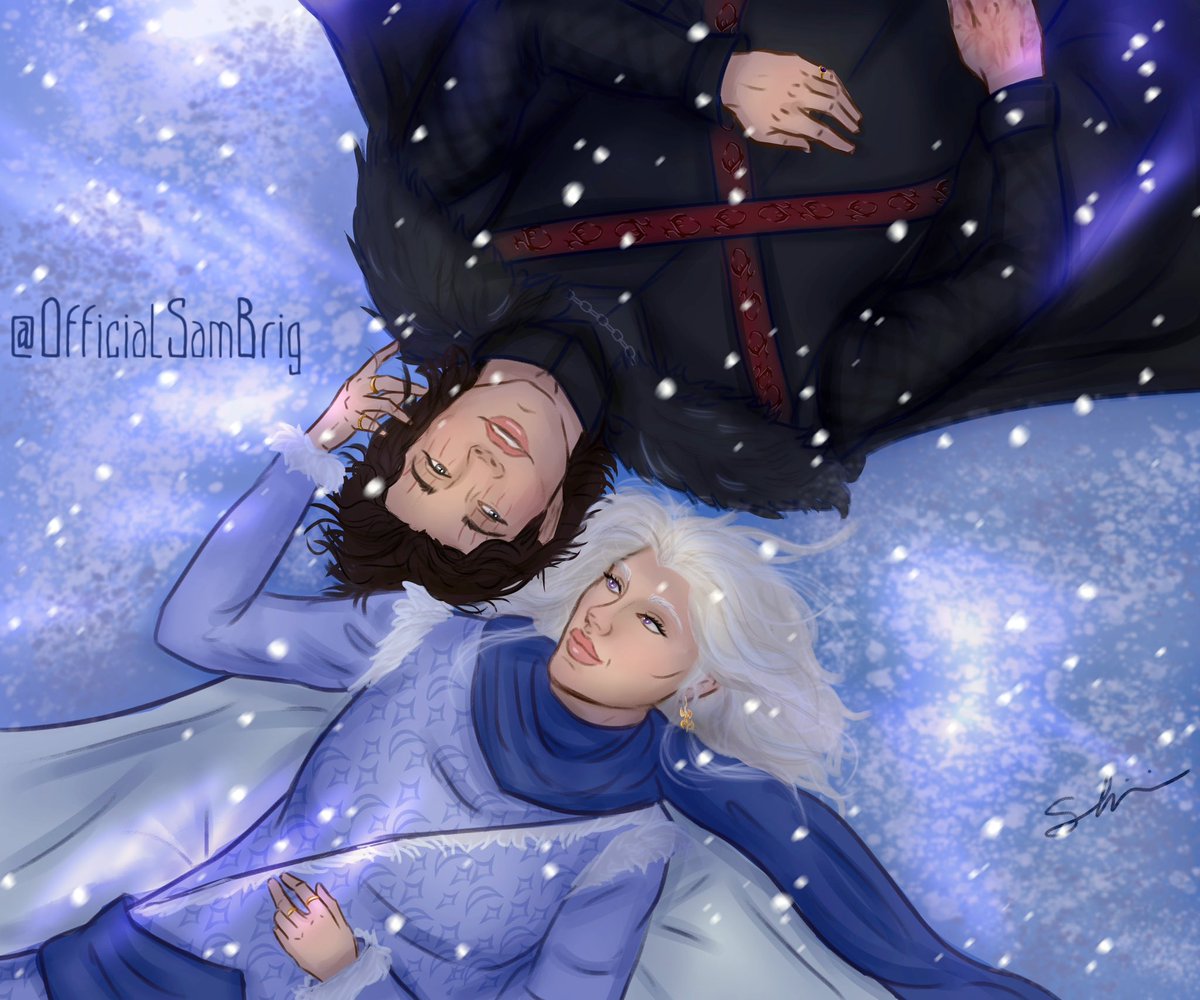 OfficialSamBrig's tweet image. Jon showing Dany the northern lights for the first time but they just spend most of the night staring at each other 🥹🌙✨
#snowstorm #ASOIAF