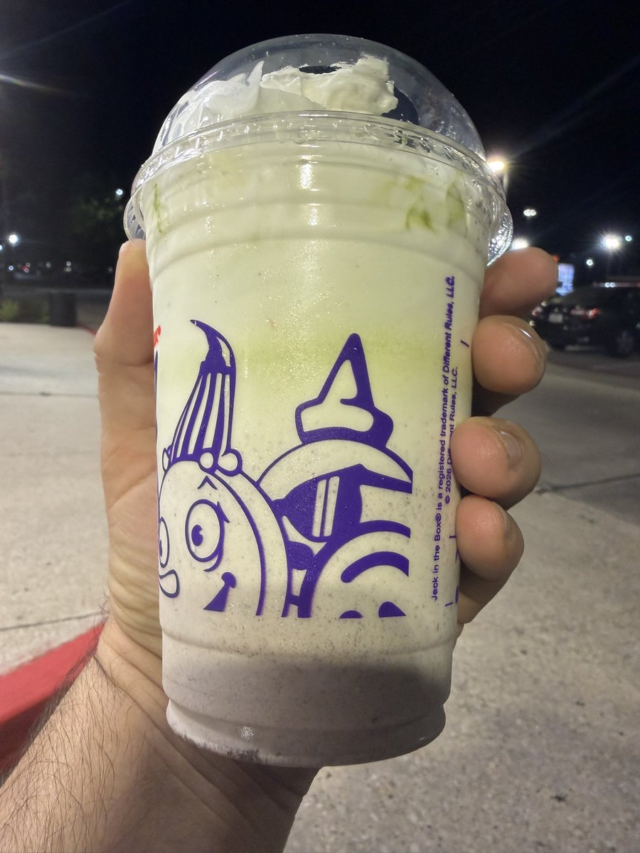 Serve_citizens's tweet photo. @JackBox little disappointed. Instead of being told that they are sold out of the matcha syrup - I was offered a sub par frozen beverage. 
#jackbox
#matcha https://t.co/sKFf86U525