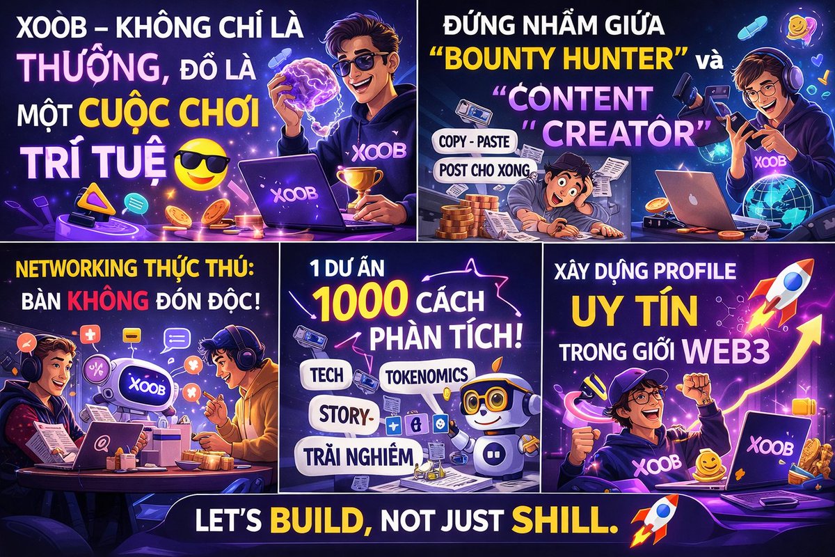 XOOB – KHÔNG CHỈ LÀ THƯỞNG, ĐÓ LÀ MỘT CUỘC CHƠI TRÍ TUỆ 😎
💠​Đừng nhầm lẫn giữa một "bounty hunter" và một "Content Creator".
Tại <a href="/XOOBNetwork/">XOOB 👾</a>, ranh giới giữa việc quảng bá và xây dựng cộng đồng cực kỳ mong manh.
💠​Tại sao mình lại nói vậy?
​Networking