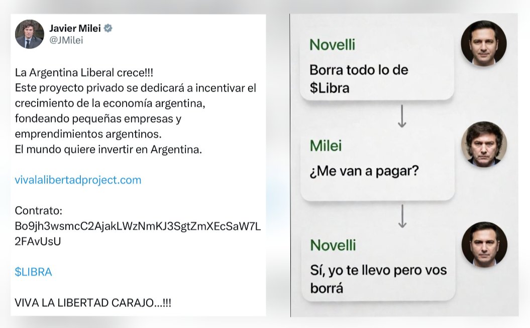 Carlopetuc's tweet photo. @facufariaok @JMilei Menos los que estafó con $LIBRA
#EstafadorSerial https://t.co/OiEBwdpcwv