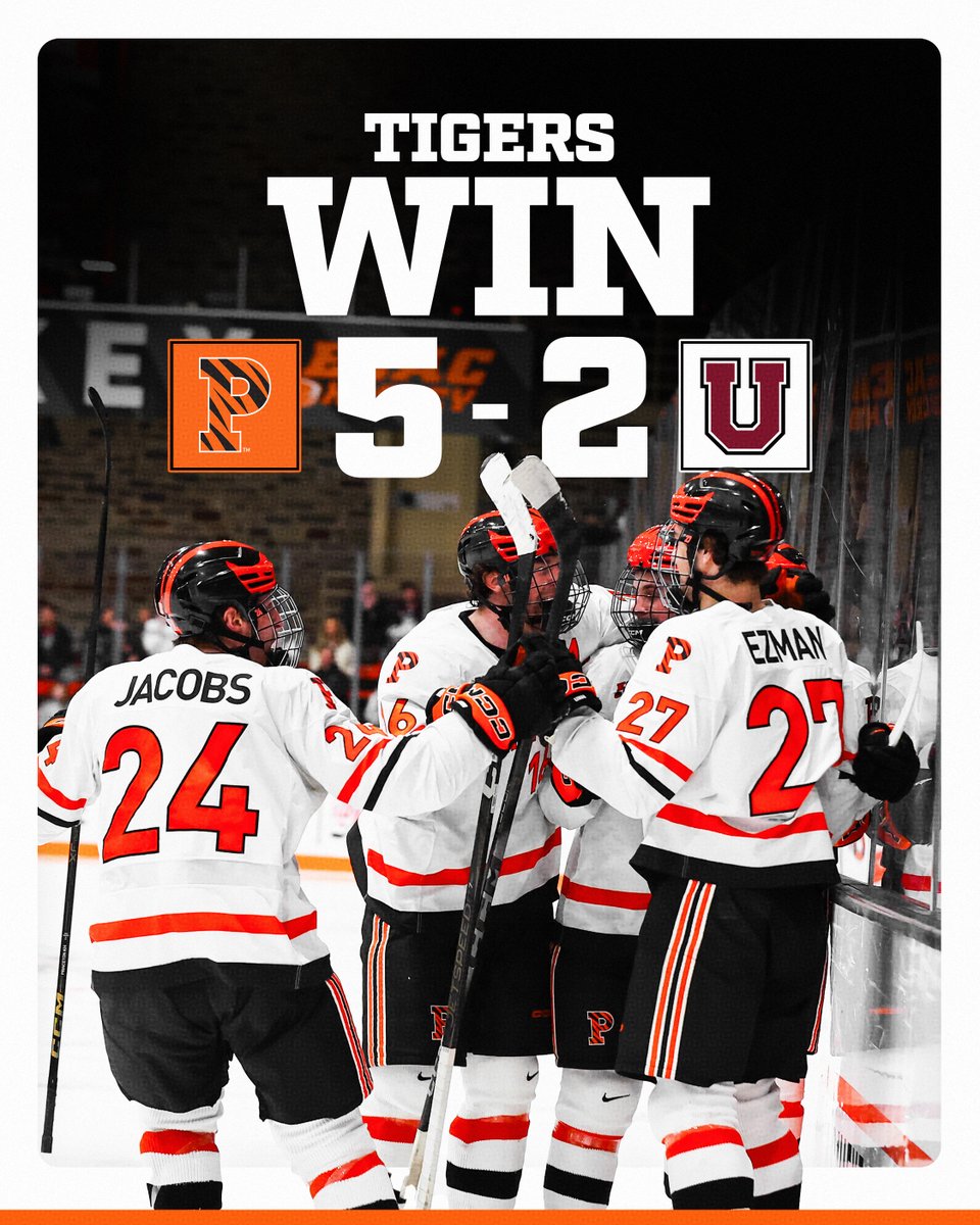 princetonhockey's tweet photo. For the 8th time in program history, Princeton is headed to the @ecachockey Championship Weekend!

Daniells (3g, 1), Jacobs (4a) and Smith (32 saves) power the Tigers to a sweep of Union!

🔗:  https://t.co/MHpyqDdHQp https://t.co/ntCHZhd9Nl