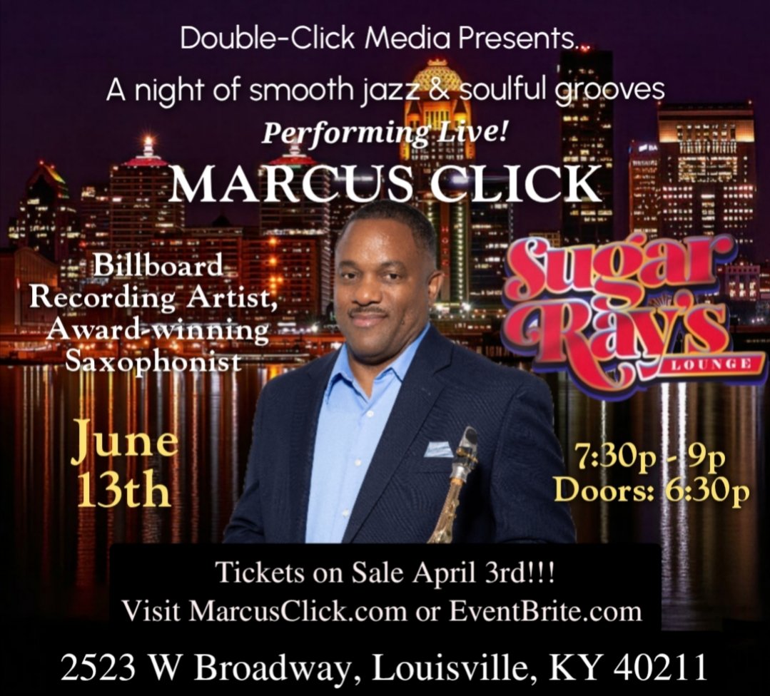 marcusclick's tweet photo. LOUISVILLE, KY!!! Its been a minute, but im looking forward to this show. Note: Tickets go on sale April 3rd. Stayed tuned for the link. https://t.co/kqusL8Lwyh