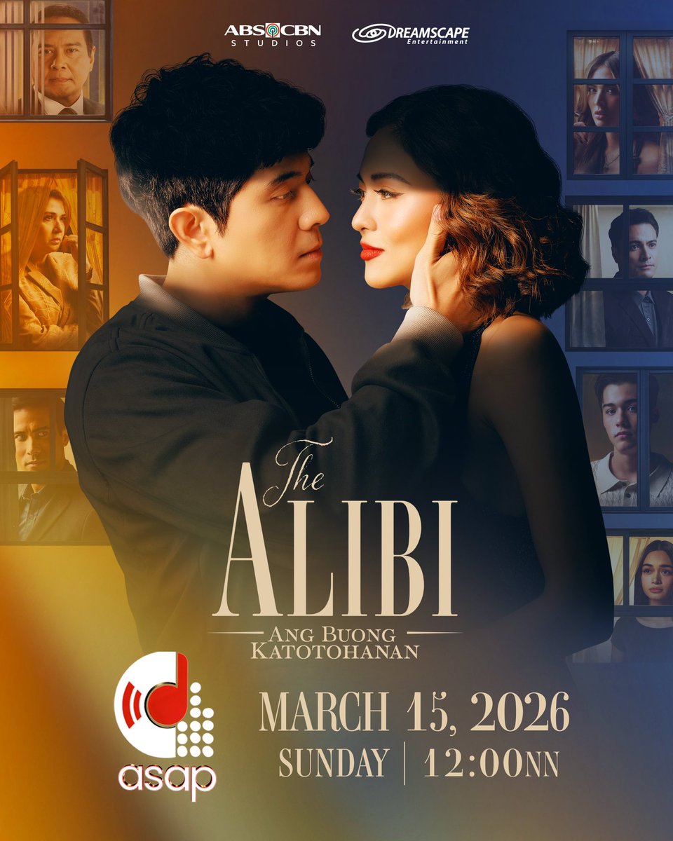 ABSCBNpr's tweet image. Abangan ang powerhouse cast ng THE ALIBI: ANG BUONG KATOTOHANAN, kasama ang People’s Superstars na #KimPau, this Sunday sa #ASAP stage!

THE ALIBI: ANG BUONG KATOTOHANAN ngayong Lunes na, March 16, 8:00PM sa Kapamilya Channel sa ALLTV2, sa cable at sa iWant.