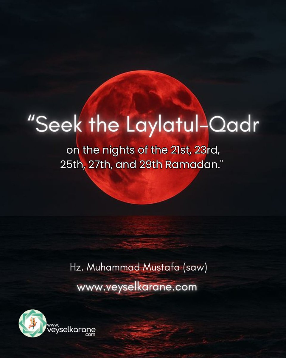 "Seek the Laylatul-Qadr on the odd nights of the last ten days of Ramadan." 

Hz. Muhammad Mustafa (saw)

<a href="/veyselkarane/">veyselkarane</a> @loveofuwaysi
You need to experience Uwais Al-Qarane Dhikr!
Taste and See!
veyselkarane.com

#islam #ramadan #dhikr #veyselkarane #loveofuwaysi