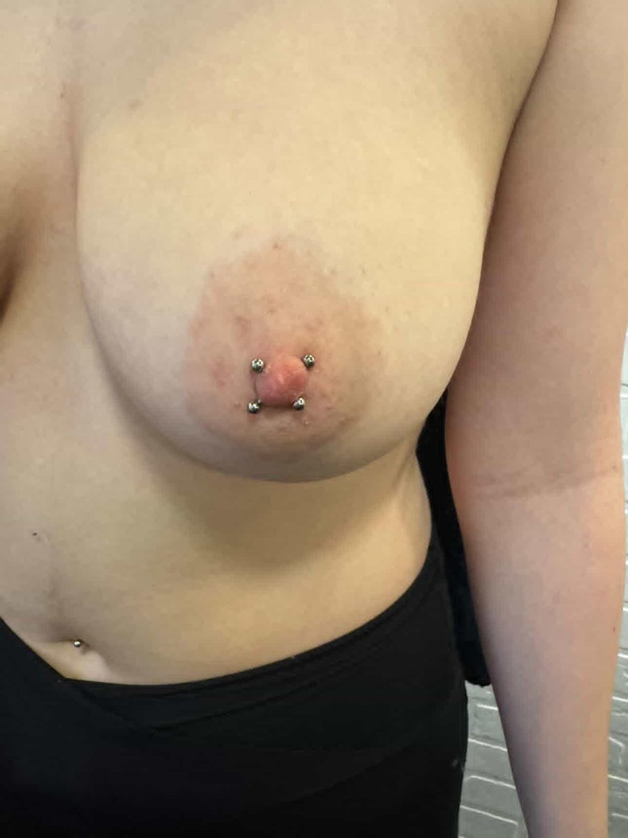 LetsGetStabbin's tweet photo. We just downsized the cross nipple set we did! It was quite the success. Due to the width of the nipple being different depending on angle, the bars did end up having to be a different size but, still one of the coolest things I've gotten to do lately https://t.co/DGFAFIM3xb