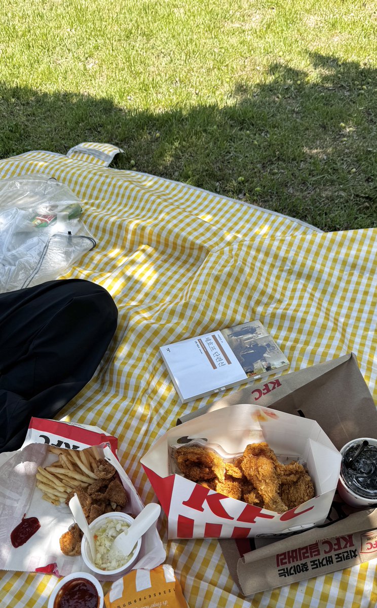 피크닉 어렵지 않아요 돗자리와 책 한 권 그리고 배달의 민족 앱만 잇으면되…