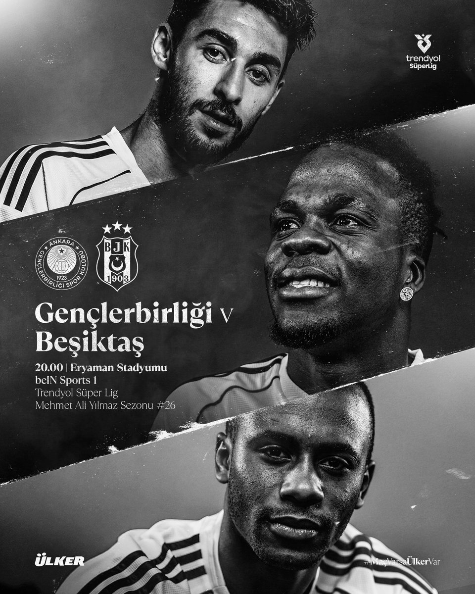 Bugün #BeşiktaşınMaçıVar 🦅

🆚 Gençlerbirliği
🕗 20.00
🏆 Trendyol Süper Lig Mehmet Ali Yılmaz Sezonu 26. Hafta
🏟 Eryaman Stadyumu
📺 beIN SPORTS 1

<a href="/Ulker/">Ülker</a> | #MaçVarsaÜlkerVar