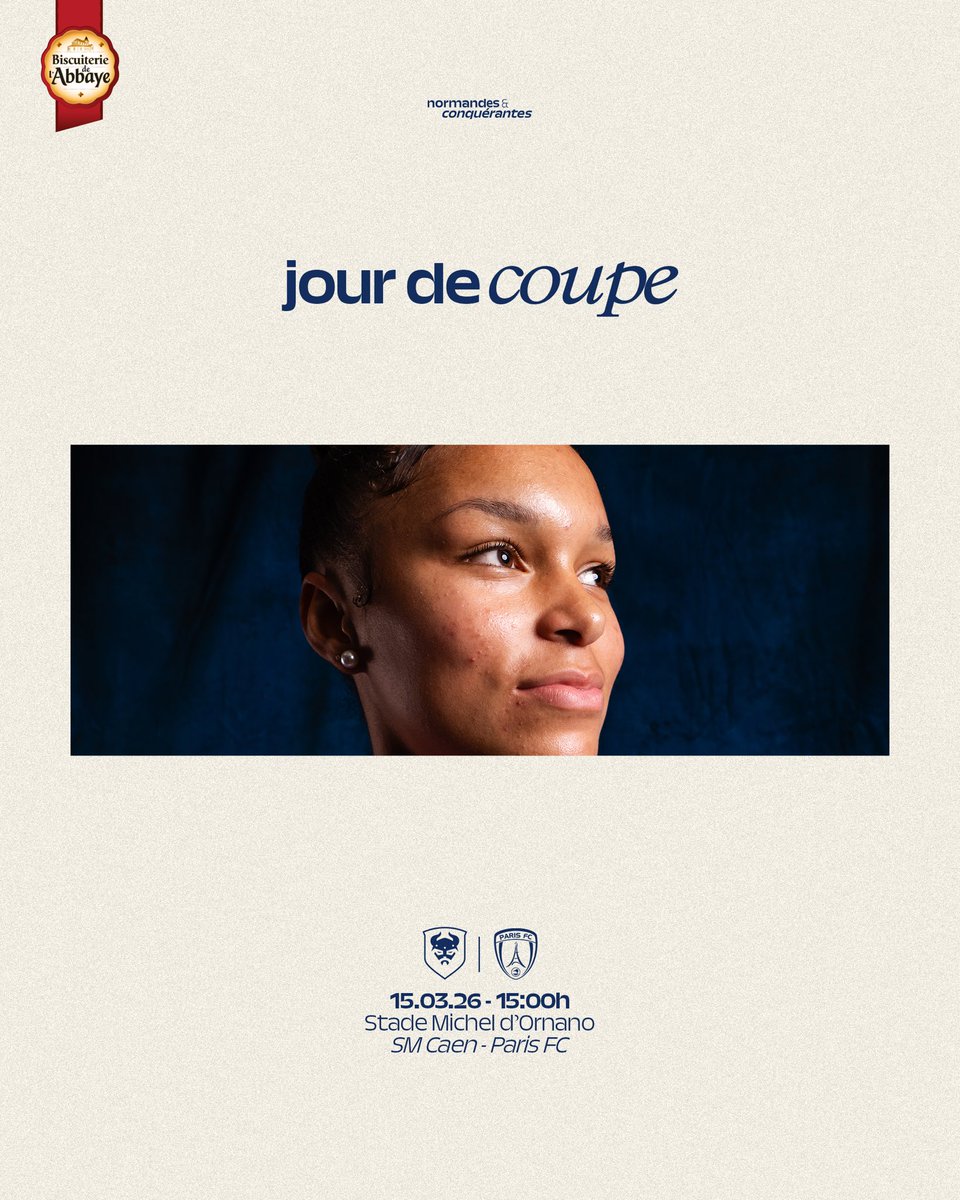 Jour de coupe 🐆

🆚 <a href="/PFC_feminines/">Paris FC Féminines</a> 
🏟️ Stade Michel d’Ornano
⌚️ 15h00
🎟️ 5 euros

Toujours pas ton ticket ? 👀
🔗 En ligne sur billetterie.smcaen.fr
📍 Au guichet à partir de 13h00

#SMCaen #TeamSMC #SMCPFC