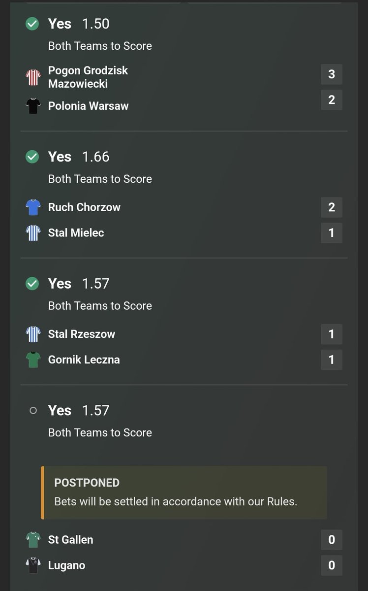 Mr_X_Bets's tweet image. #acca ✅️

Leg 4 is postponed but ensures profit on the day.

+1.47