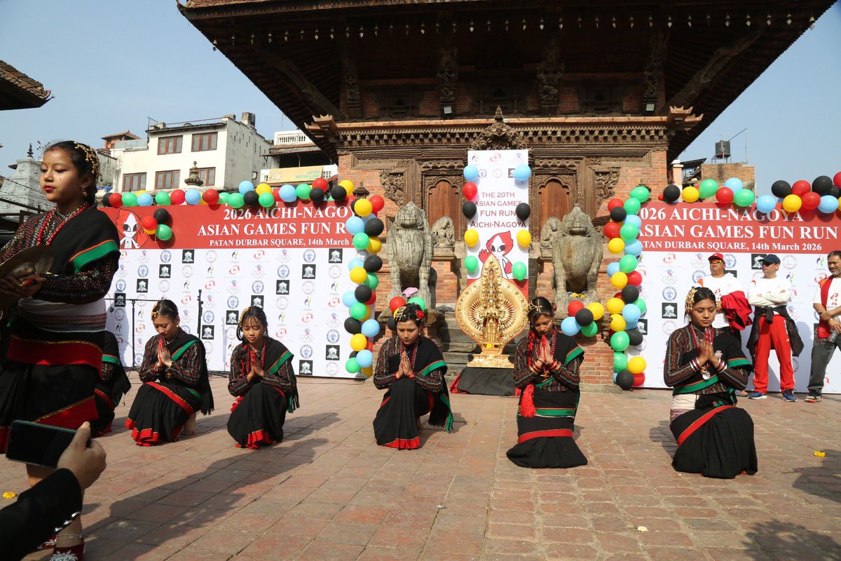 AGFunRun's tweet photo. Photos arrive from Kathmandu fun run celebrating 20th Aichi-Nagoya Asian Games!?@AsianGamesOCA @AsianGames_2026 https://t.co/AE7EGqrcXW