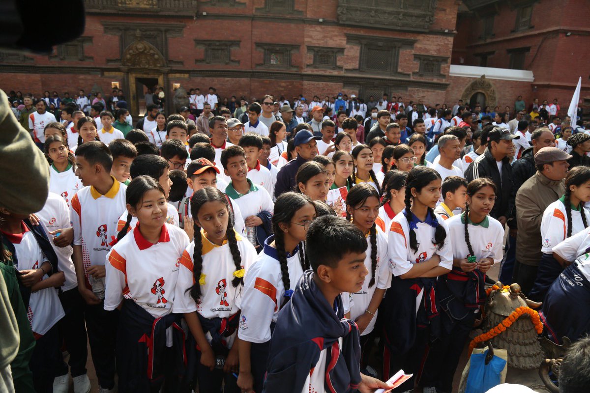AGFunRun's tweet photo. Photos arrive from Kathmandu fun run celebrating 20th Aichi-Nagoya Asian Games!?@AsianGamesOCA @AsianGames_2026 https://t.co/AE7EGqrcXW