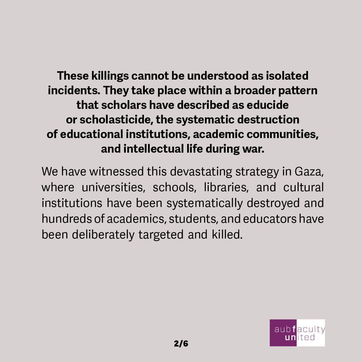 AUB Faculty United tweet media
