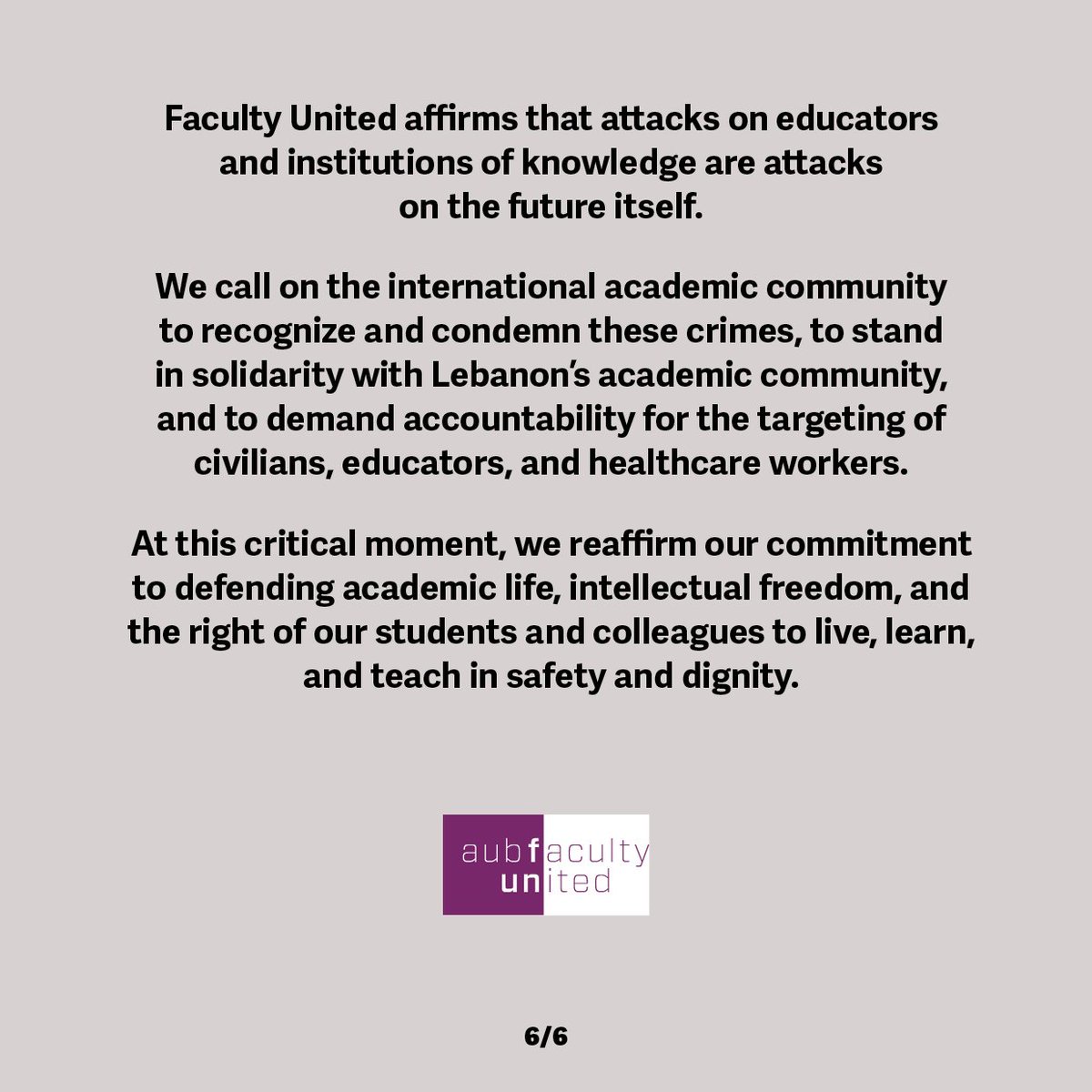AUB Faculty United tweet media