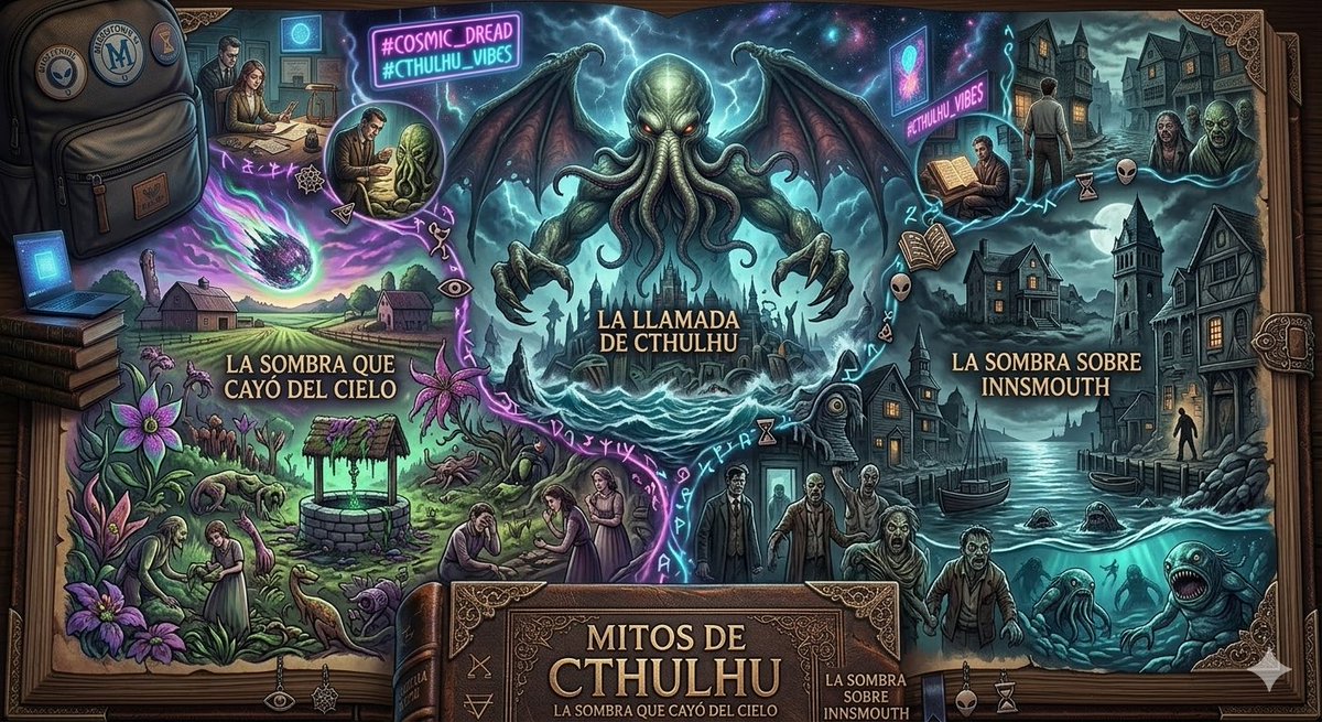 DanielL49840574's tweet photo. Post 4 #Necronomicon?📖 Es el libro prohibido más icónico de la historia Muchos juran que es real, pero Lovecraft lo inventó para darle lore a sus historiasSi ves uno en una librería, ¡corre! (O cómpralo bajo tu propio riesgo)🕯️✨ #ForbiddenKnowledge #BookTok #SpookySeason https://t.co/fmerOi1LTg