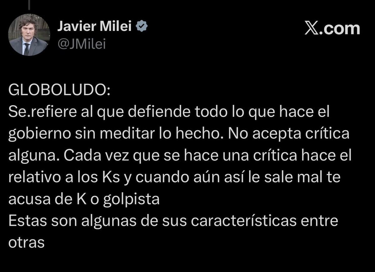Lo que opinaba Javier Milei acerca de los termos que defienden todo lo que hace un gobierno

Que lejanas quedaron algunas cosas