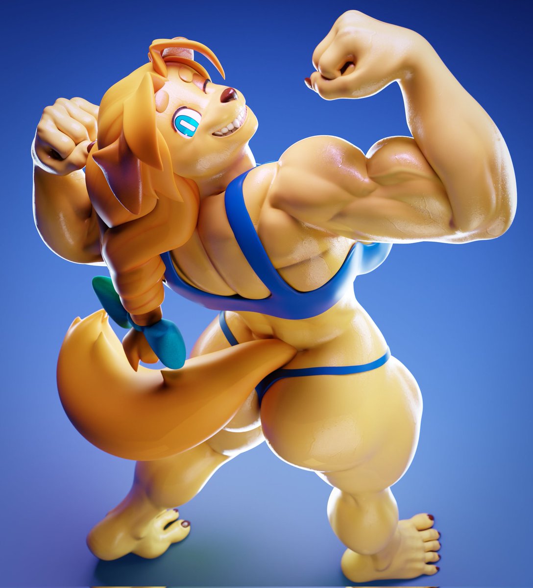 “A knight’s gotta keep in shape, you know~ And who knows… maybe I’ll make you my next training weight.”