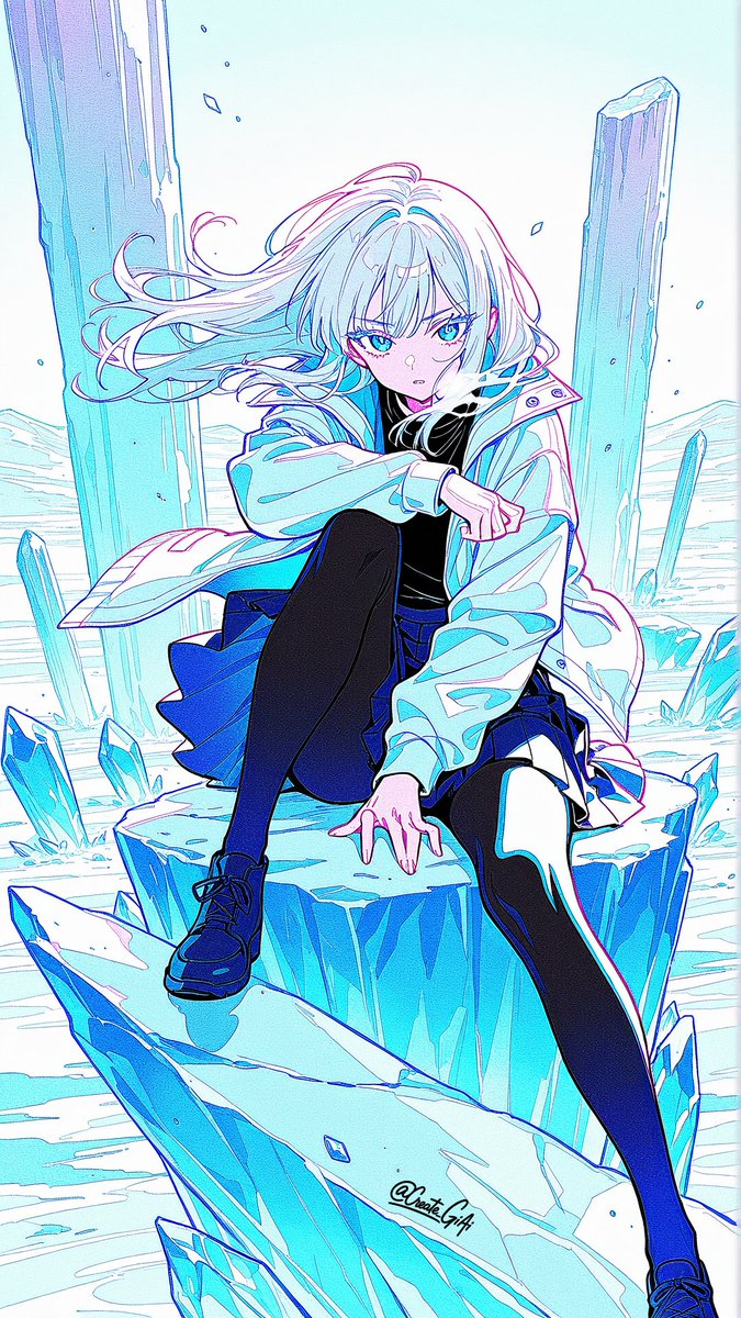 私からは逃れられない。
――氷晶の異能者
#AIart