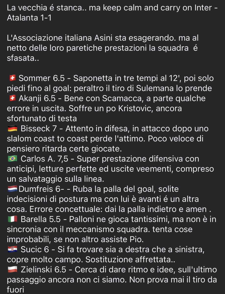 europa_inter's tweet photo. #InterAtalanta review from our Inter Club Brussels / Pagelle dal nostro @Inter Club di Bruxelles con voti e commenti dal nostro socio. Var incommentabile @derkaiser58 #amala #IMInter #FCIM #ForzaInter #InterClub #campionato #pagelle #fcim1908 #Inter #nerazzurri #SerieAEnilive https://t.co/vWX8T63V81