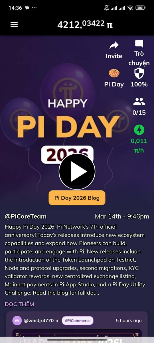 Jkai7041's tweet photo. Mỗi lần vô app Pi là 1 kỉ niệm đẹp ùa về đối với tôi, đào Pi từ 2021 và có rủ một số bạn bè vào đào và tâm sự về Pi mỗi ngày: khi nào list sàn, mainet,..
Nay Bitget ra cái event PiDay mời bạn join event được tặng 150 $PI làm tôi kỉ niệm quá 😢
#BitgetVN https://t.co/jcwG5EBMez