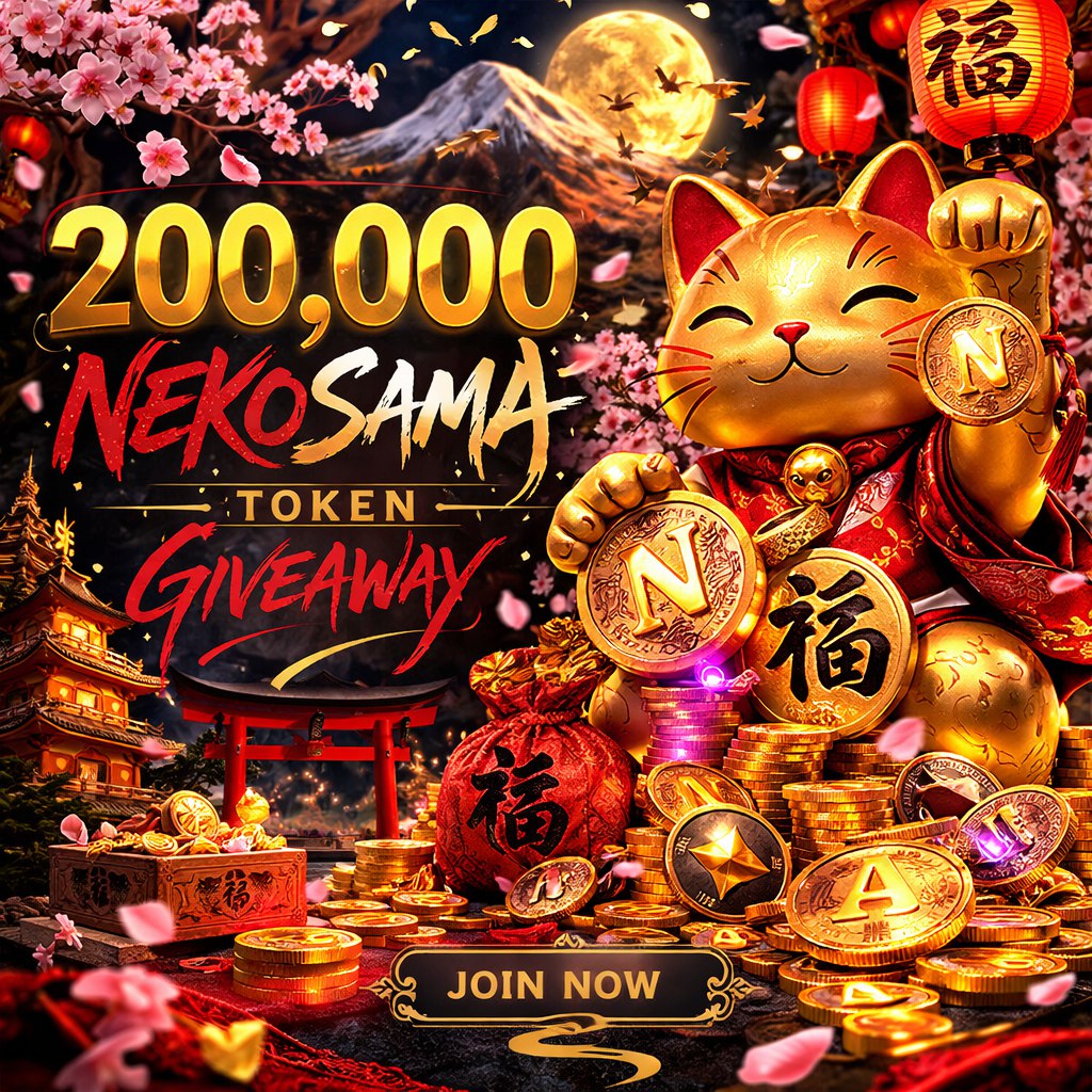 🎁 Nekosama Token Giveaway!

We’re giving away a total of **200,000 $NEKOSAMA tokens** to our community 🚀

How to participate:
1️⃣ Follow our page
2️⃣ Like &amp; repost this post
3️⃣ Tag 2 friends in the comments
4️⃣ Join our Telegram chat: t.me/GoldNEKOSAMA

Winners will be