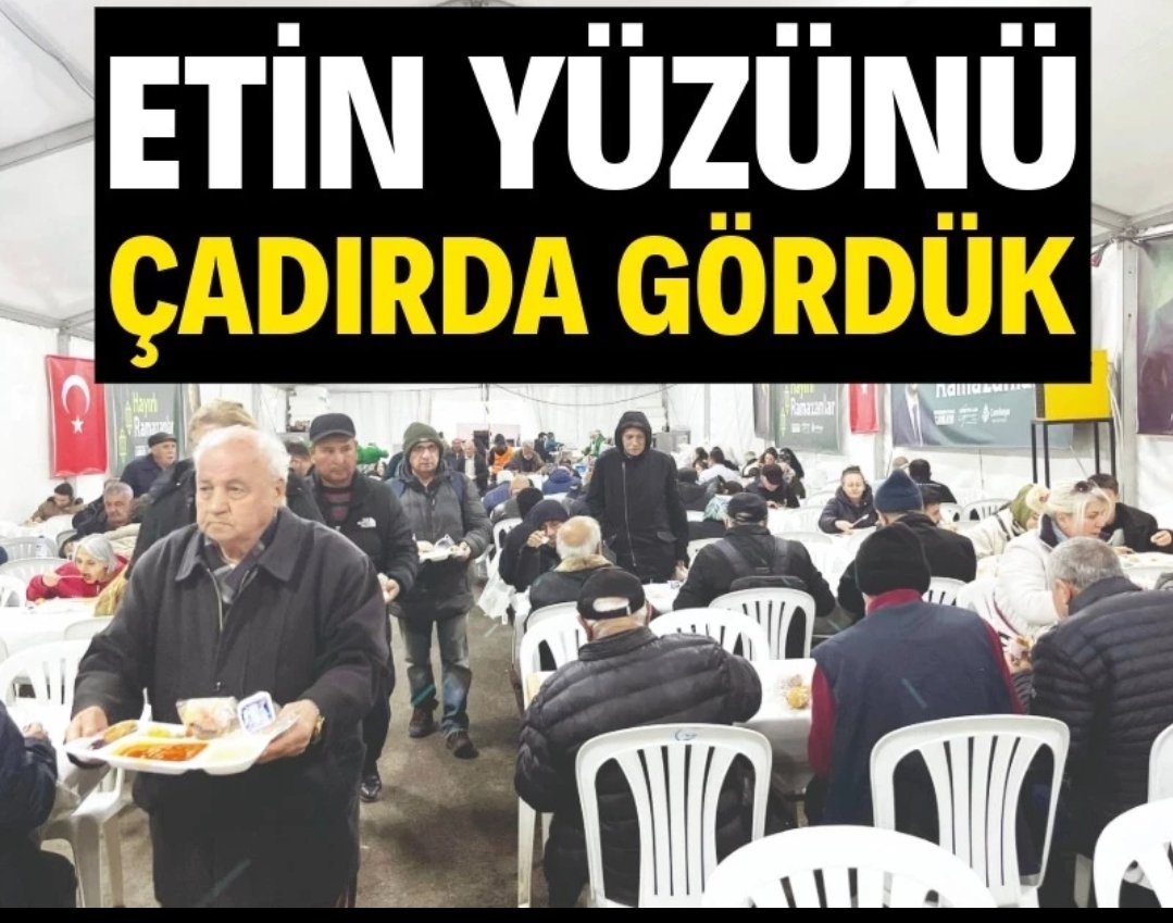 Emekli: etin yüzünü Ramazan çadırında gördük
 Bir ay boyunca çocuklarımla iftar çadırında beslendik Midemiz et gördü Normalde hep makarna tüketiyoruz. Onu da bakkaldan veresiye alıyoruz

#EmekliKararlıSeçimdeısrarlı
#5000KısmiYasadaısrarlı
