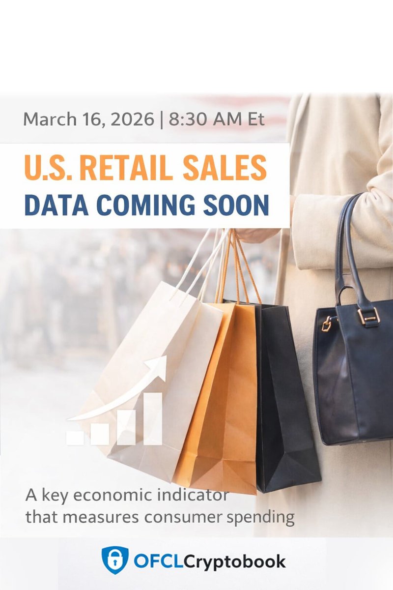 OFCLCryptobook's tweet photo. 16 MAR, 8.30 AM ET 
US RETAIL SALES 
A KEY MEASURE OF CONSUMER SPENDING AND OVERALL ECONOMIC MOMENTUM.

#cryptobook #usa
#trump #bitcoin 
#data https://t.co/8HEbaVTcXd