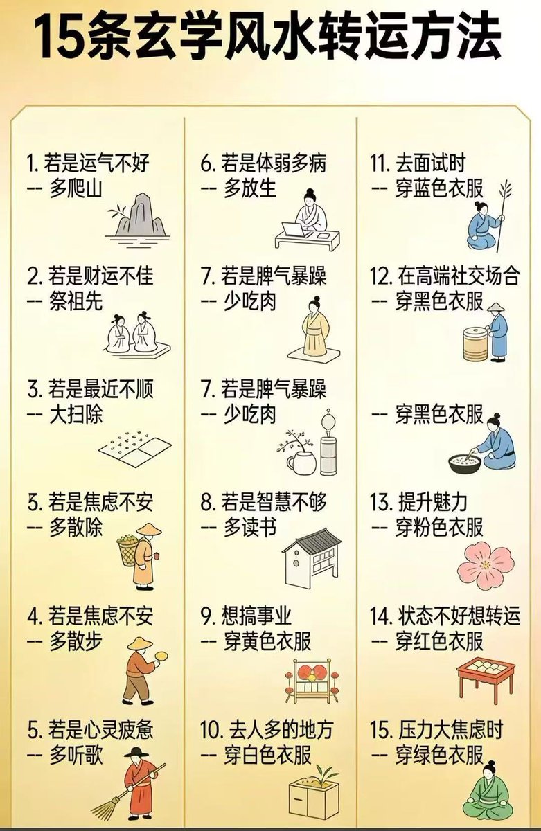 zhomngchun80413's tweet photo. 15条玄学转运方法，快快收藏。 https://t.co/ZilYcbSBHc