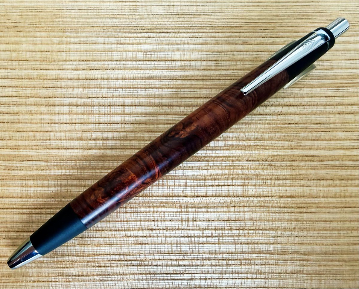 野原工芸 購入品⑦ 『ホンジュラスローズウッド杢』スリムボールペン