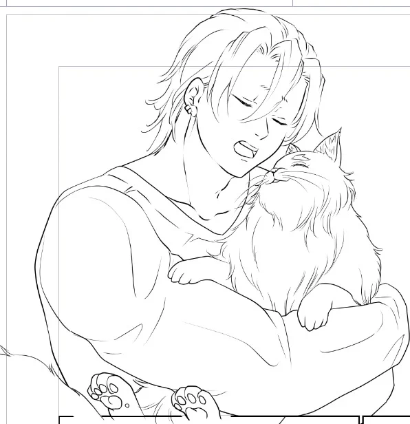 進捗)足の肉球が可愛く描けました🐱 