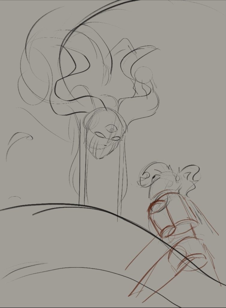 You may have seen him in the animatic. His concept art isn't finished but here he is :3 + his early design

Golden Virtue - an entity that looms in the background - far beyond the horizon.
They, supposedly, depict one of the architects: curious light.

#doorsroblox #conceptart